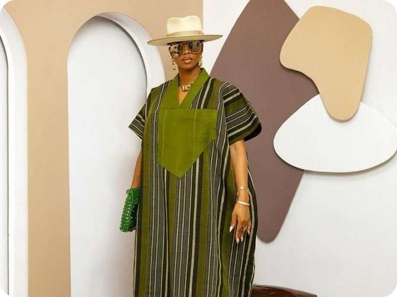 Person in styled garment